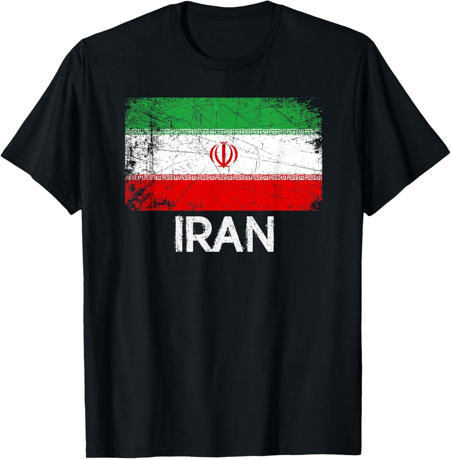 Iranian Persian Flag | Vintage Made In Iran Gift T-Shirt - T-Shirt | Black