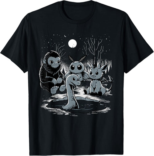 Cryptid Shirt Bigfoot Loch Ness Monster Mothman Jersey Devil