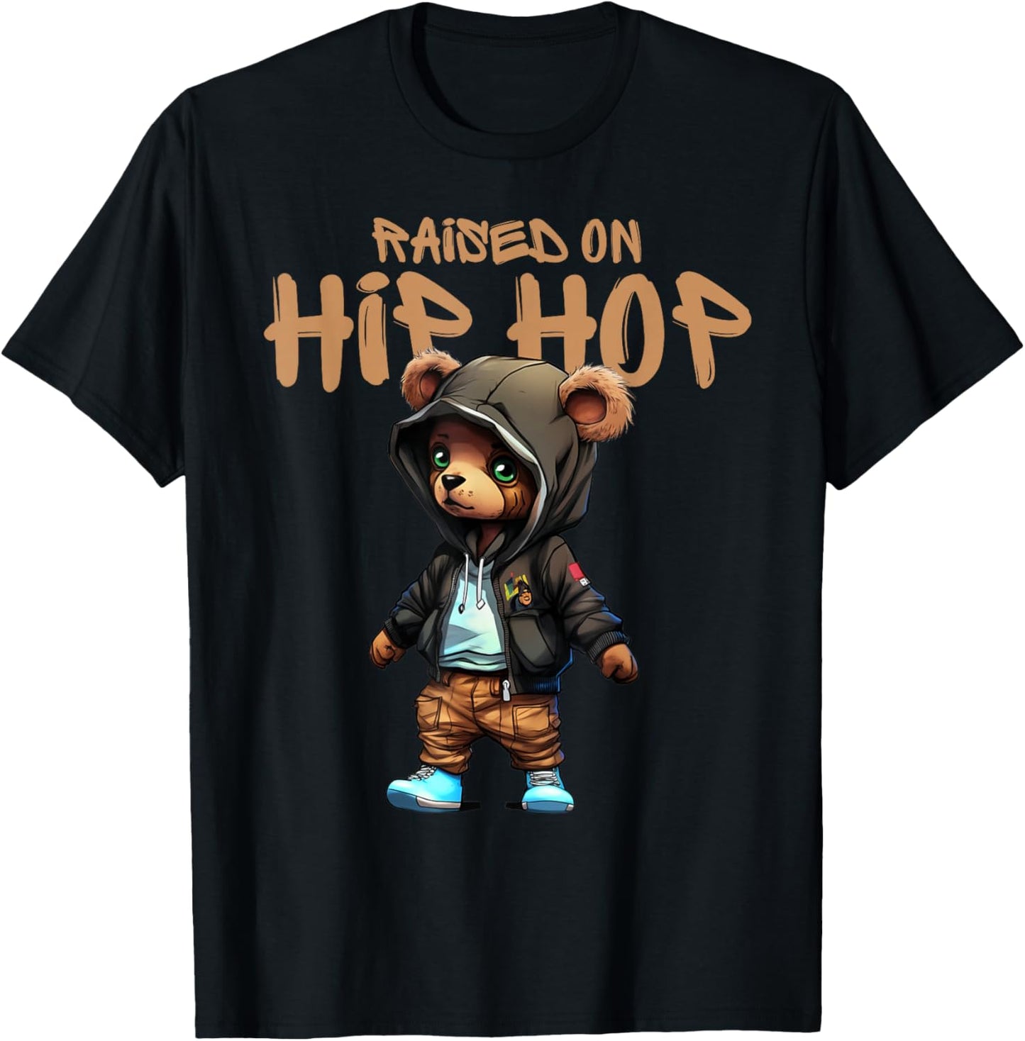 Hip Hop Teddy Bear Celebrating 50 Years of Hip Hop T-Shirt - T-Shirt | Black