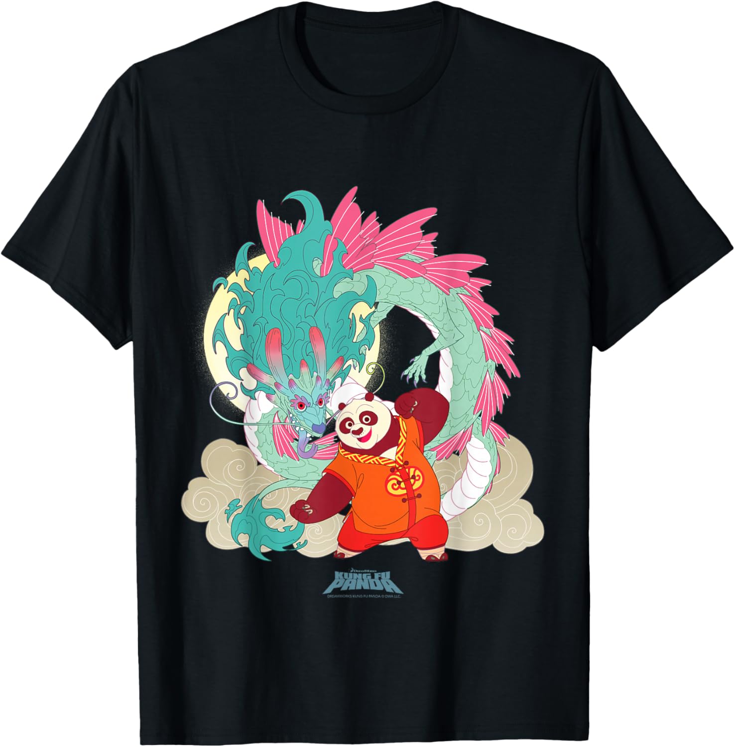DreamWorks Kung Fu Panda Lunar New Year Po Dragon T-Shirt - T-Shirt | Black