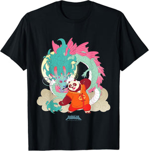 DreamWorks Kung Fu Panda Lunar New Year Po Dragon T-Shirt - T-Shirt | Black