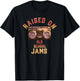 Raised On Old School Jams Vintage Hip Hop R&B Music T-Shirt - T-Shirt | Black
