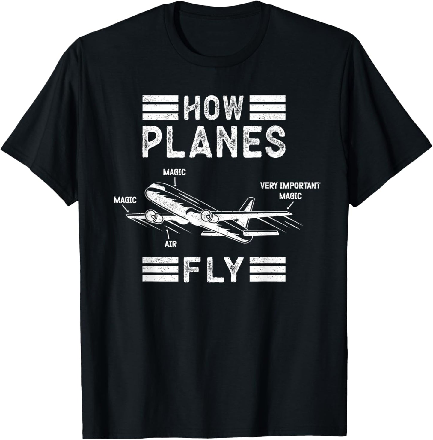 How Planes Fly aerospace T-Shirt - T-Shirt | Black