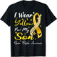 I Wear Yellow For My Son Spina Bifida Awareness T-Shirt - T-Shirt | Black
