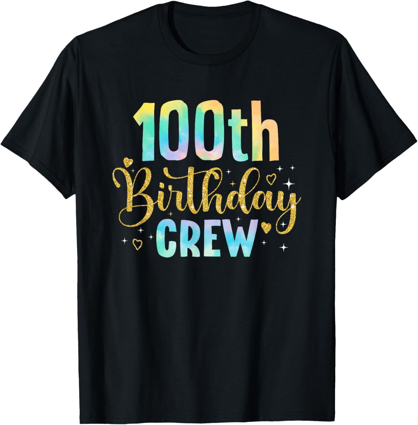 100 Year Old Birthday Party Group Family 100th Birthday Crew T-Shirt - T-Shirt | Black