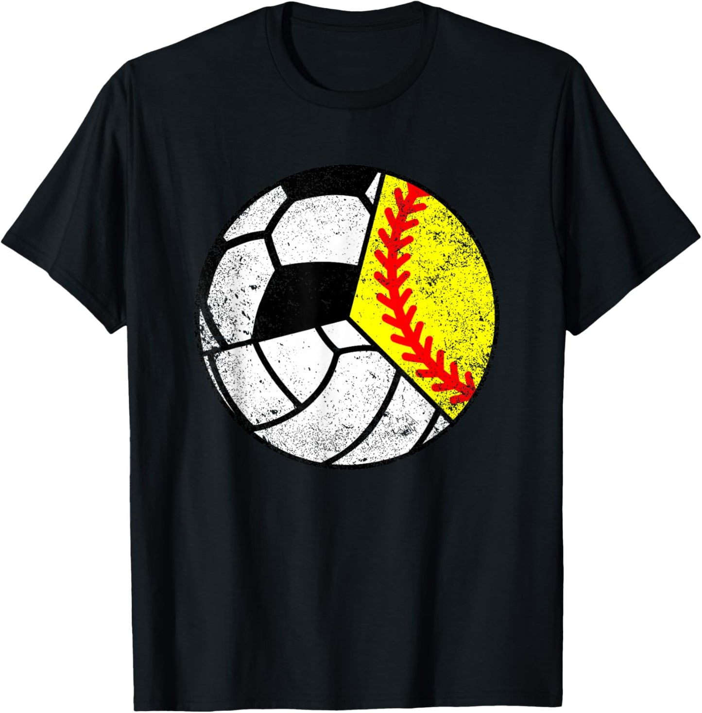 Softball Volleyball Soccer Player Funny Ball Sport T-Shirt - T-Shirt | Black