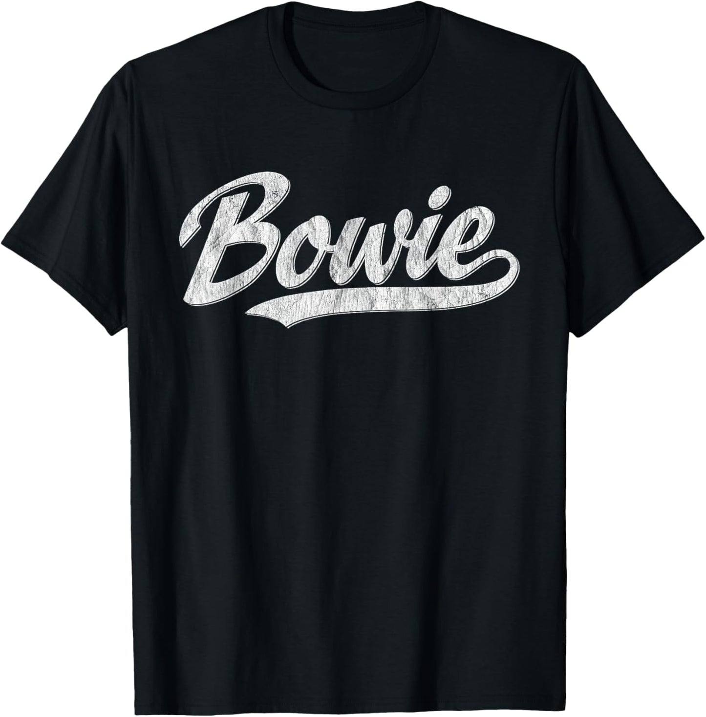 Vintage 1980s Graphic Style Bowie Maryland T-Shirt - T-Shirt | Black