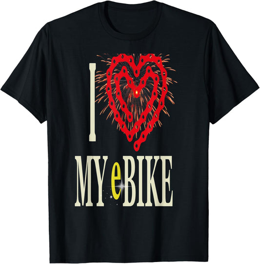 I love my ebike novelty Gift electric bike rider T-Shirt - T-Shirt | Black