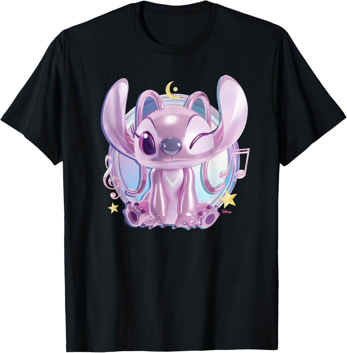 Lilo & Stitch - Angel Graphic T-Shirt - T-Shirt | Black