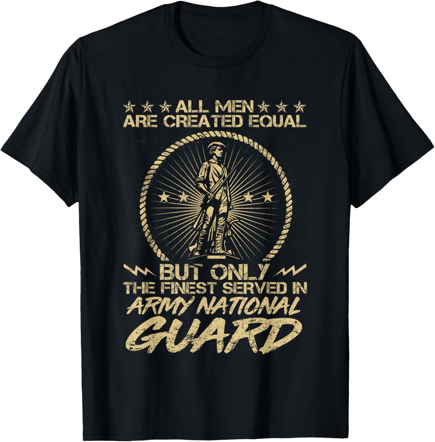 Only Finest Men Served In Army National Guard US Military T-Shirt - T-Shirt | Black