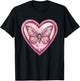 Colorful Butterfly With Heart I Butterfly T-Shirt - T-Shirt | Black