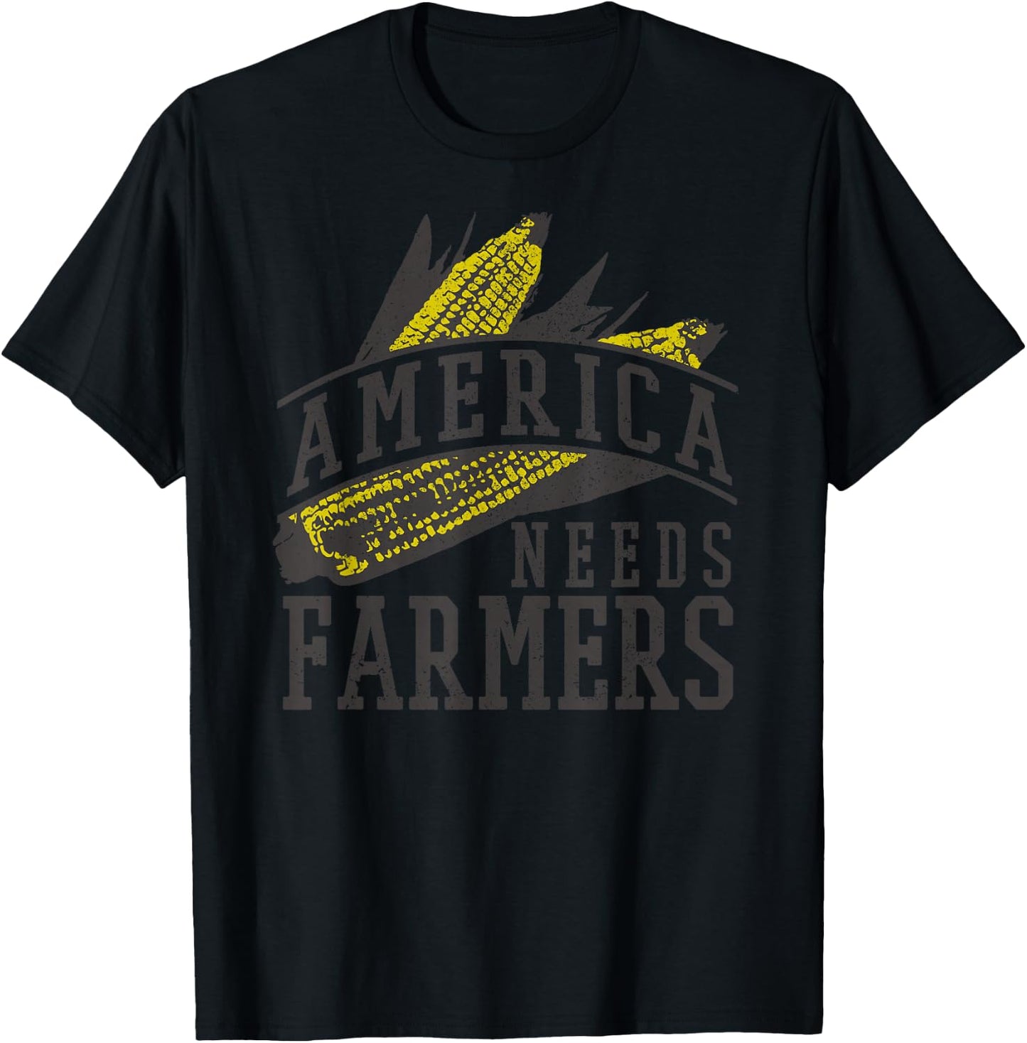 Farmer - Corn America Needs Farmers Shirt Gift T-Shirt - T-Shirt | Black