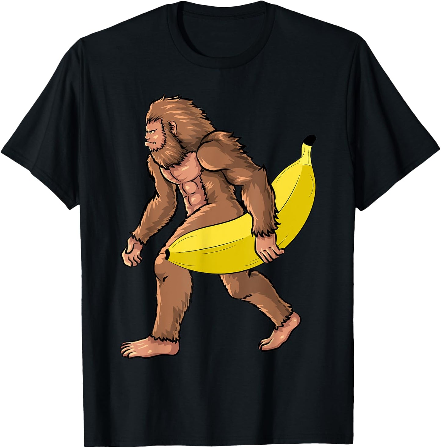 Bigfoot Banana Kids Men Apparel, Youth Big Foot Sasquatch T-Shirt - T-Shirt | Black