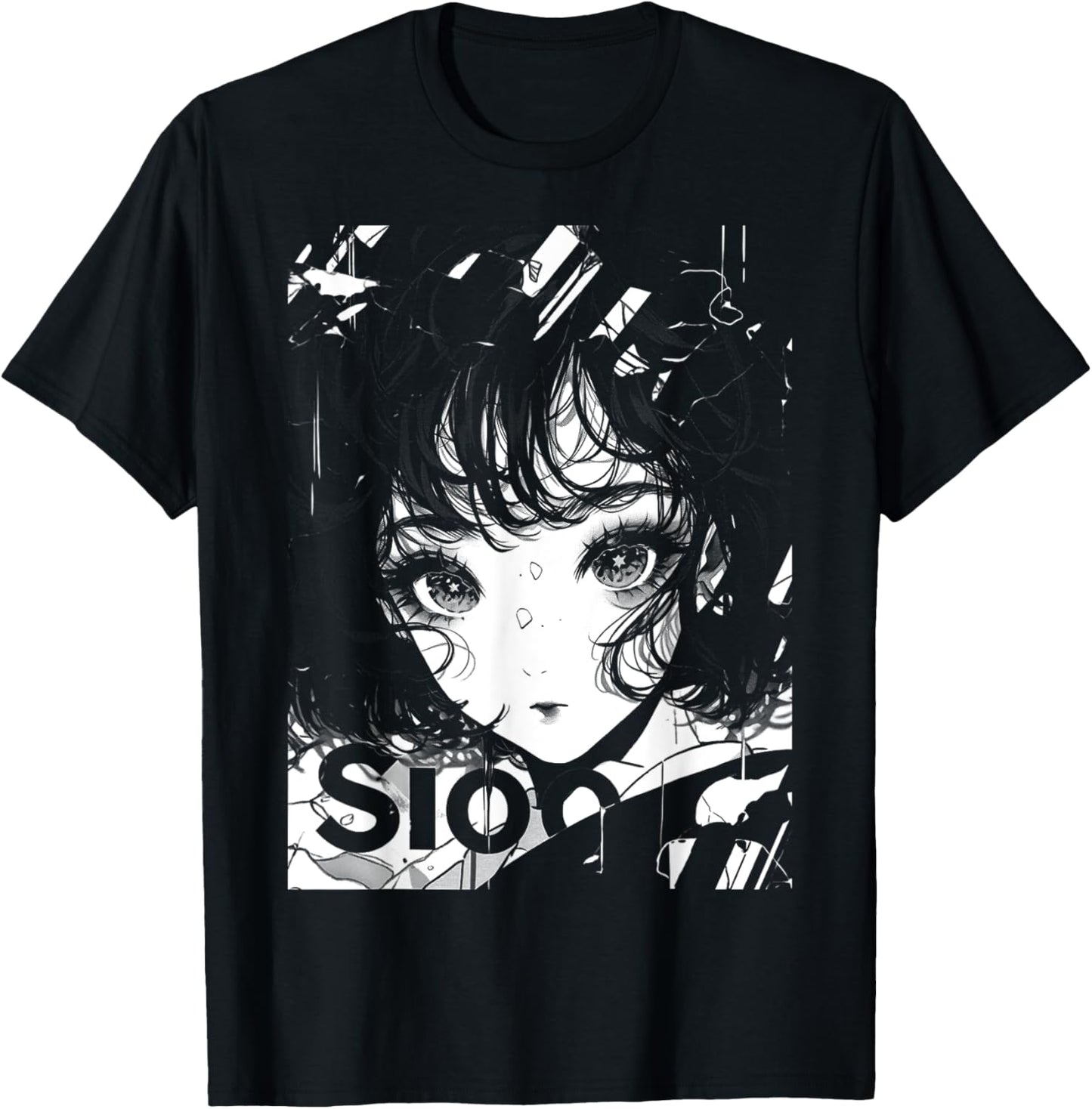 80s 90s Anime Manga Girl | Kawaii Shojo Streetwear Harajuku T-Shirt - T-Shirt | Black
