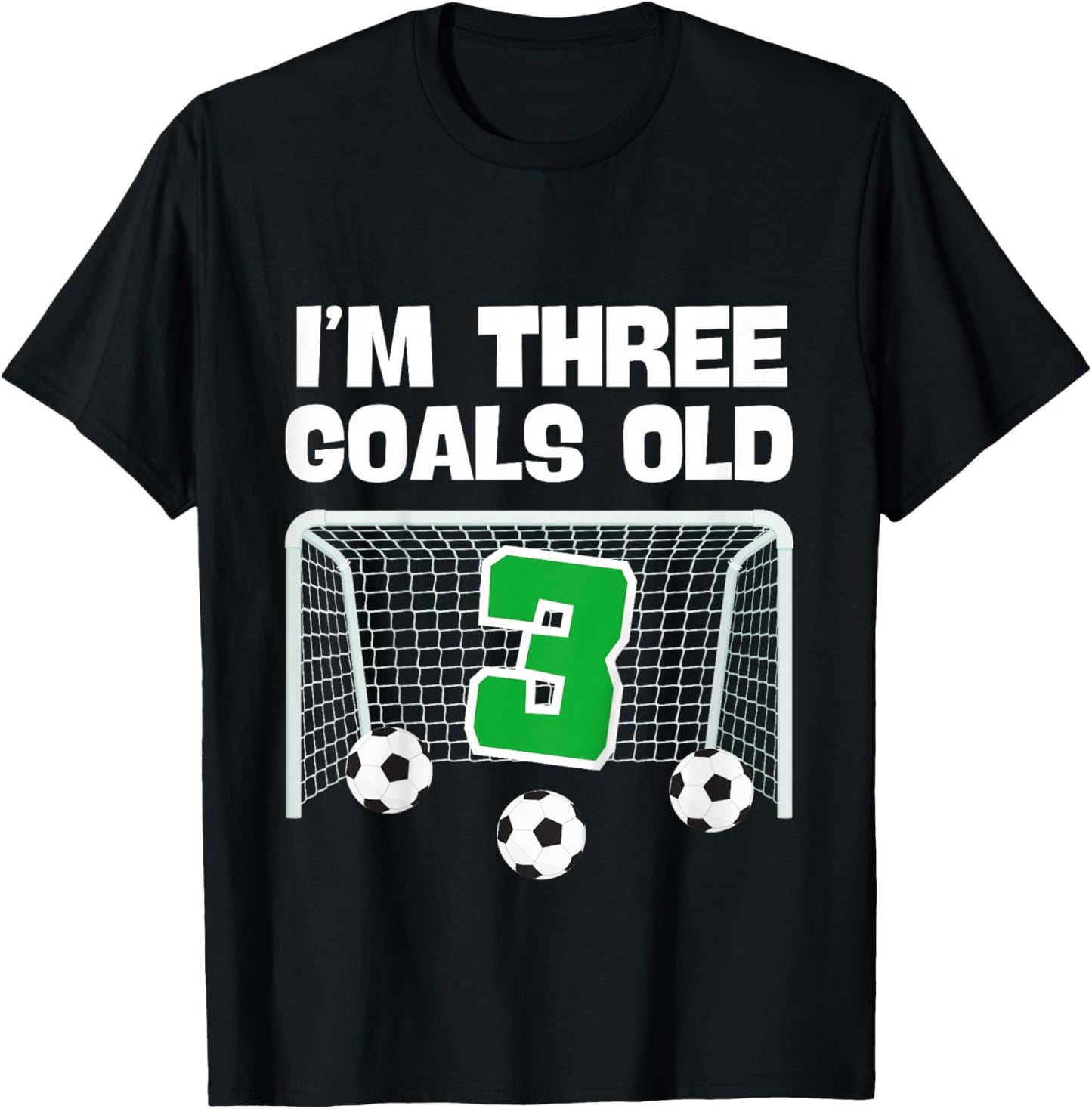 3rd Birthday Soccer Football Player Boy 3 Years Old T-Shirt - T-Shirt | Black
