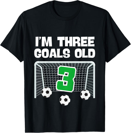 3rd Birthday Soccer Football Player Boy 3 Years Old T-Shirt - T-Shirt | Black