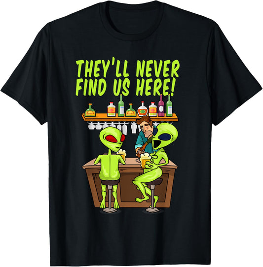 Funny Storm Area 51 Festival Apparel, Alien UFO Hunter Humor T-Shirt - T-Shirt | Black