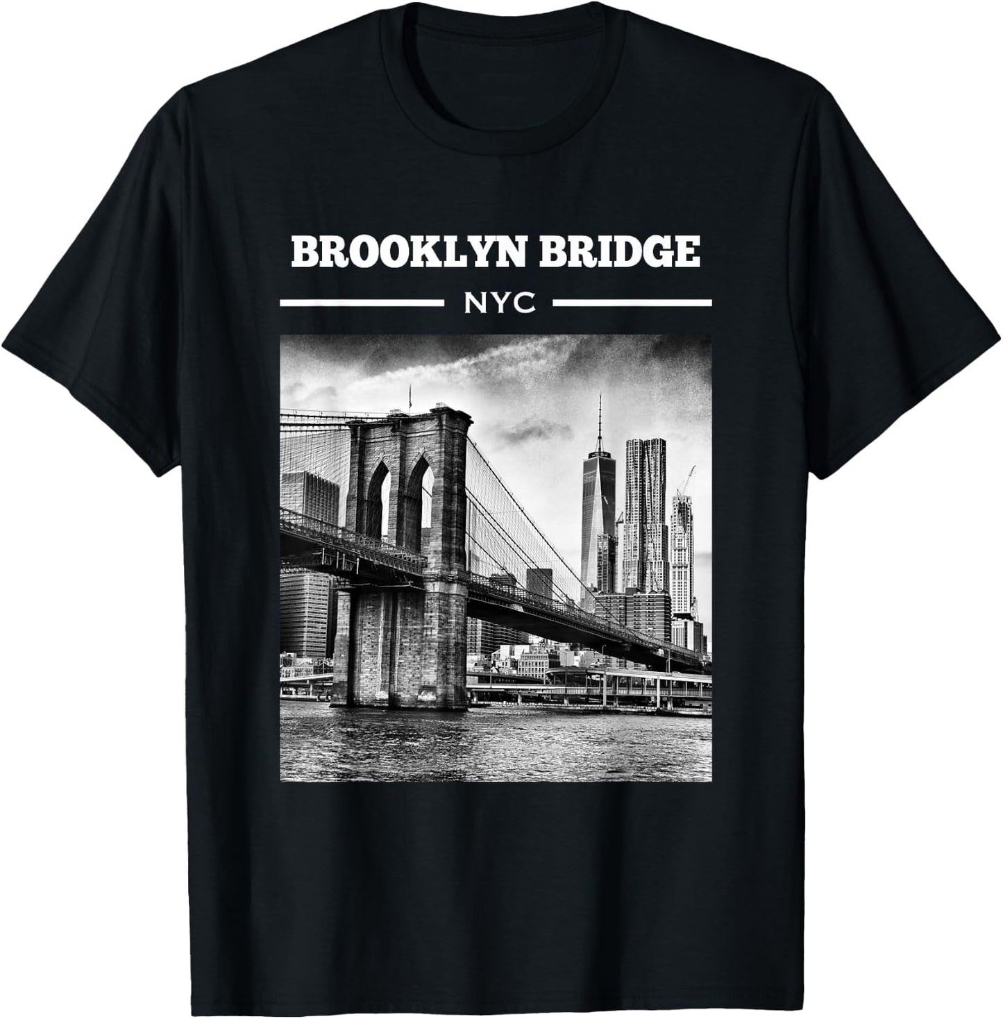 Brooklyn Bridge New York City shirt NYC Gifts Men Women T-Shirt - T-Shirt | Black