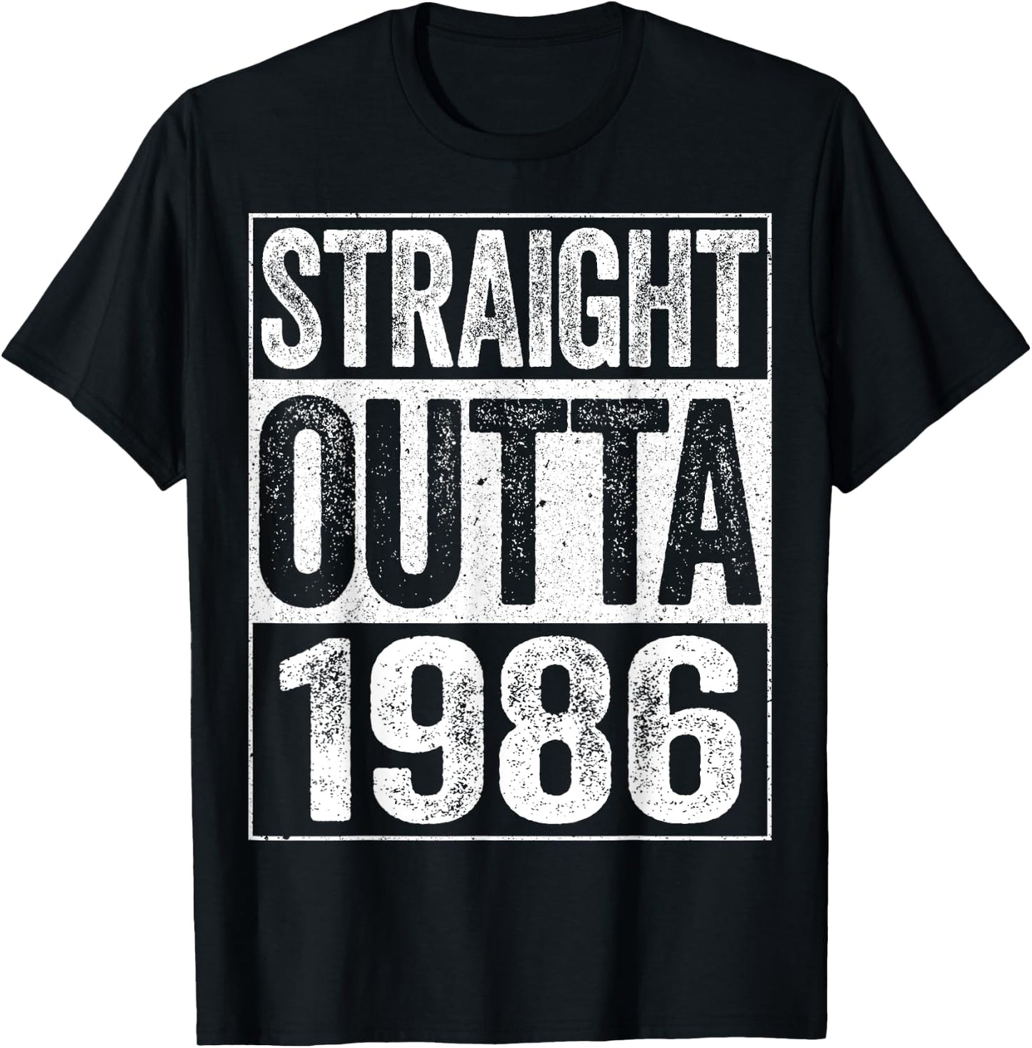 Straight Outta 1986 38th Birthday Shirt T-Shirt - T-Shirt | Black
