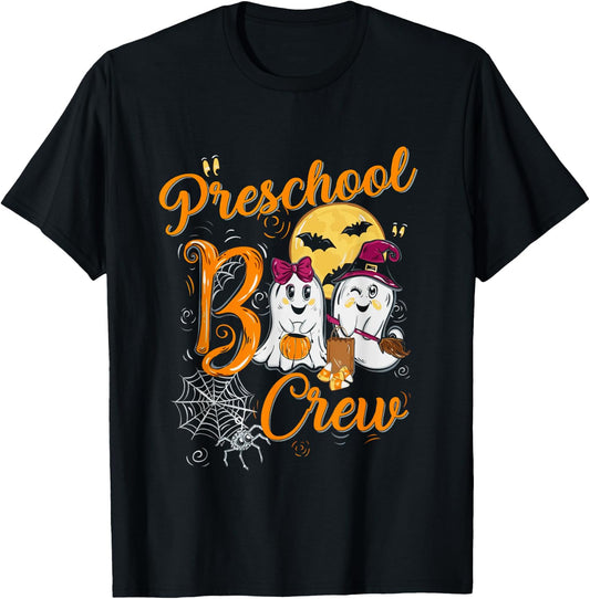 Cute Halloween Costume Preschool Boo Crew Preschool Kids T-Shirt - T-Shirt | Black