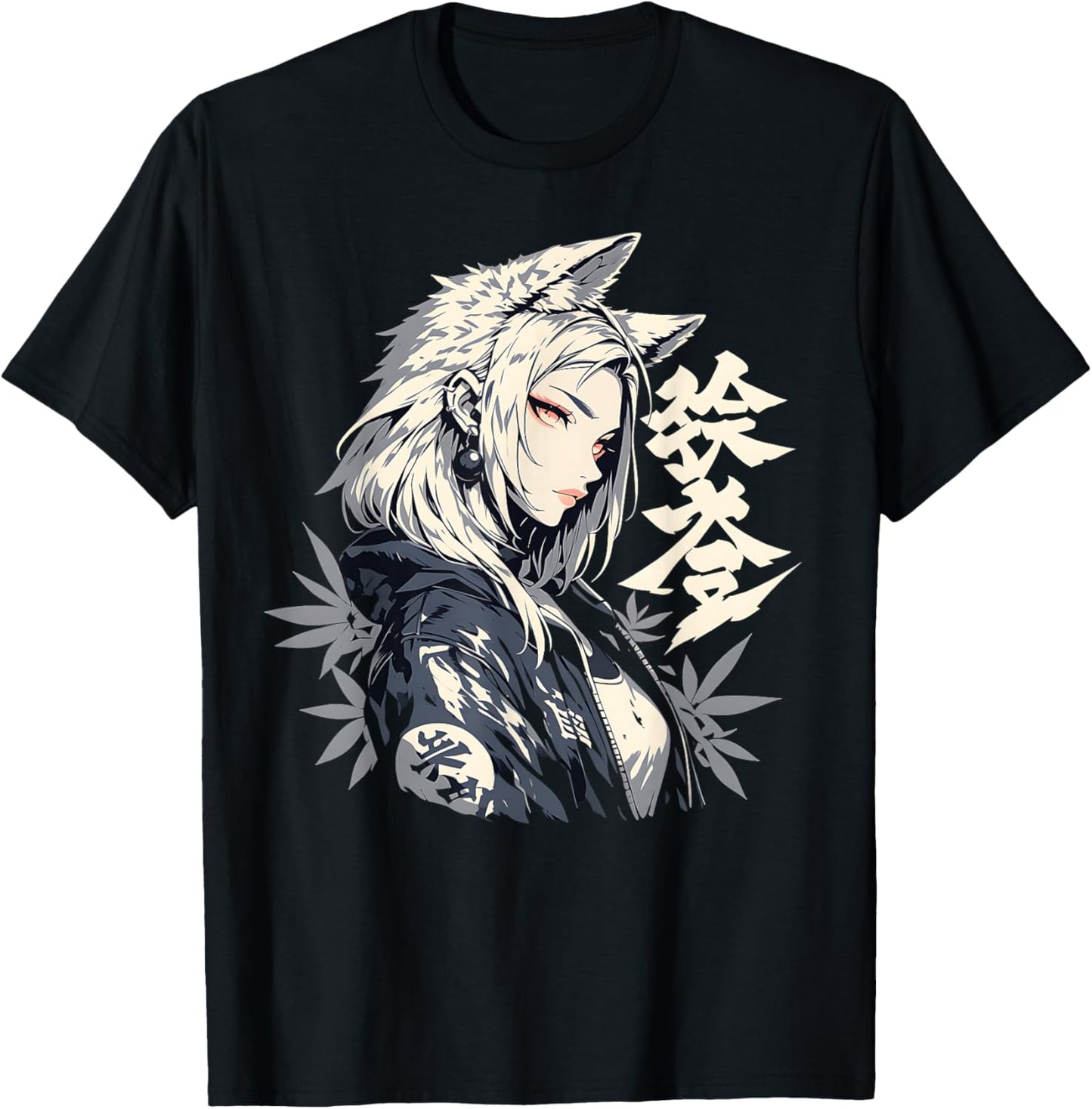 Goth Grunge Demon Anime Furry Wolf Horror Alt Aesthetic , Small, Black T-Shirt - T-Shirt | Black
