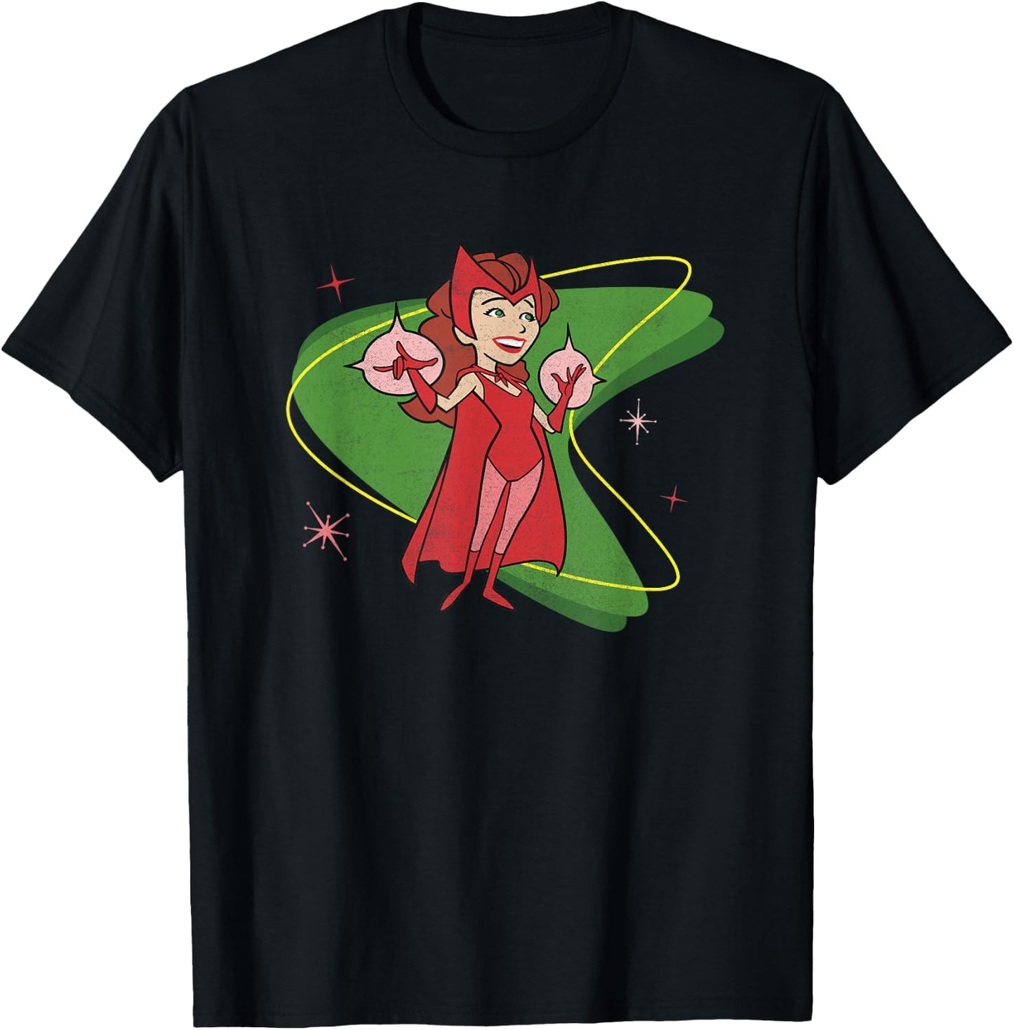 Marvel WandaVision Wanda Scarlett Witch 50s Retro T-Shirt - T-Shirt | Black