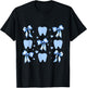 Cute Tooth Dental Assistant Coquette Bow Hygiene Oral RDH T-Shirt - T-Shirt | Black