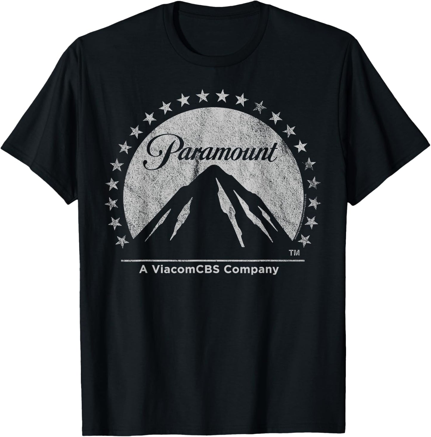 Paramount Simple Vintage Logo T-Shirt - T-Shirt | Black