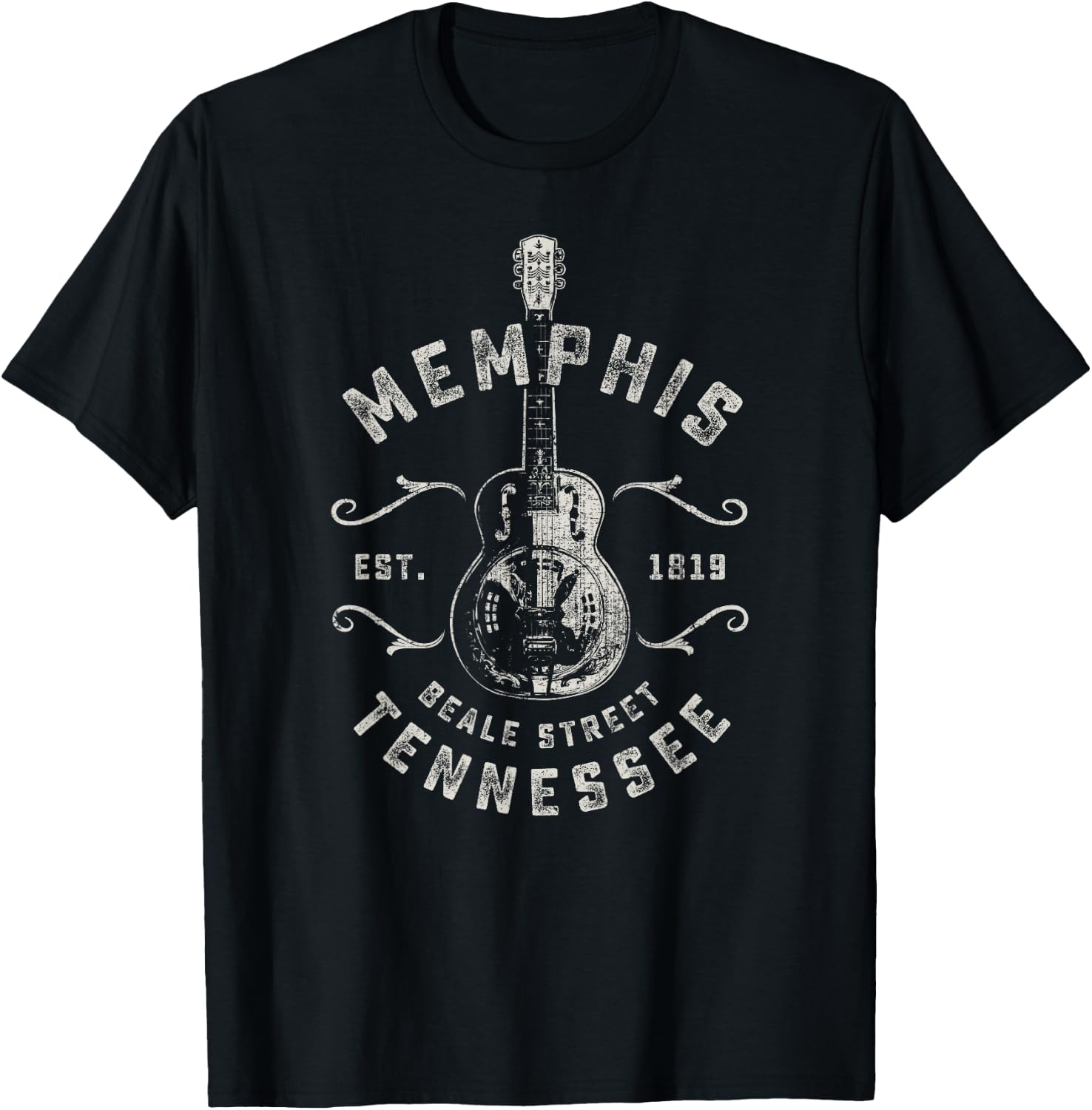 Memphis Beale Street USA Vintage T-Shirt - T-Shirt | Black