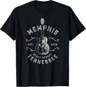 Memphis Beale Street USA Vintage T-Shirt - T-Shirt | Black