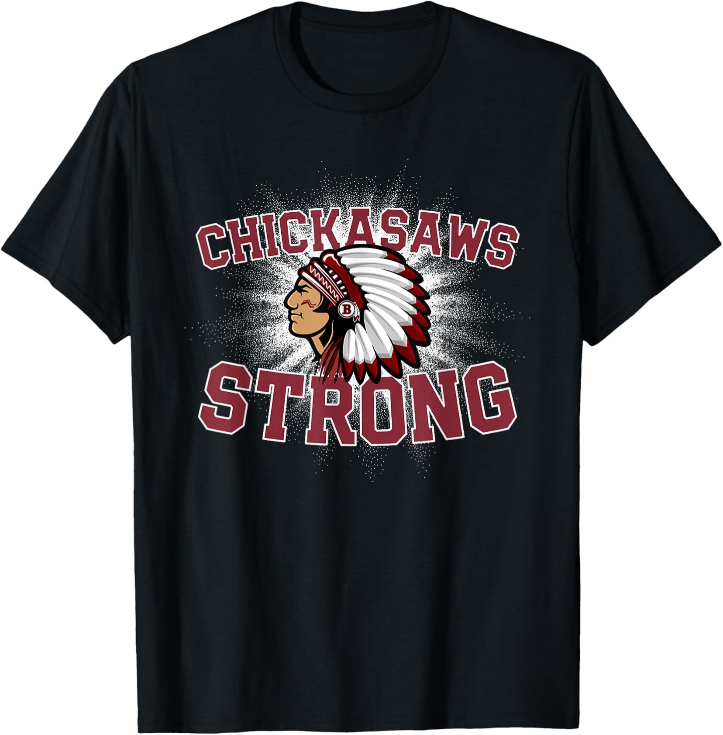 Blytheville Chickasaws Logo Strong Flag HS T-Shirt - T-Shirt | Black
