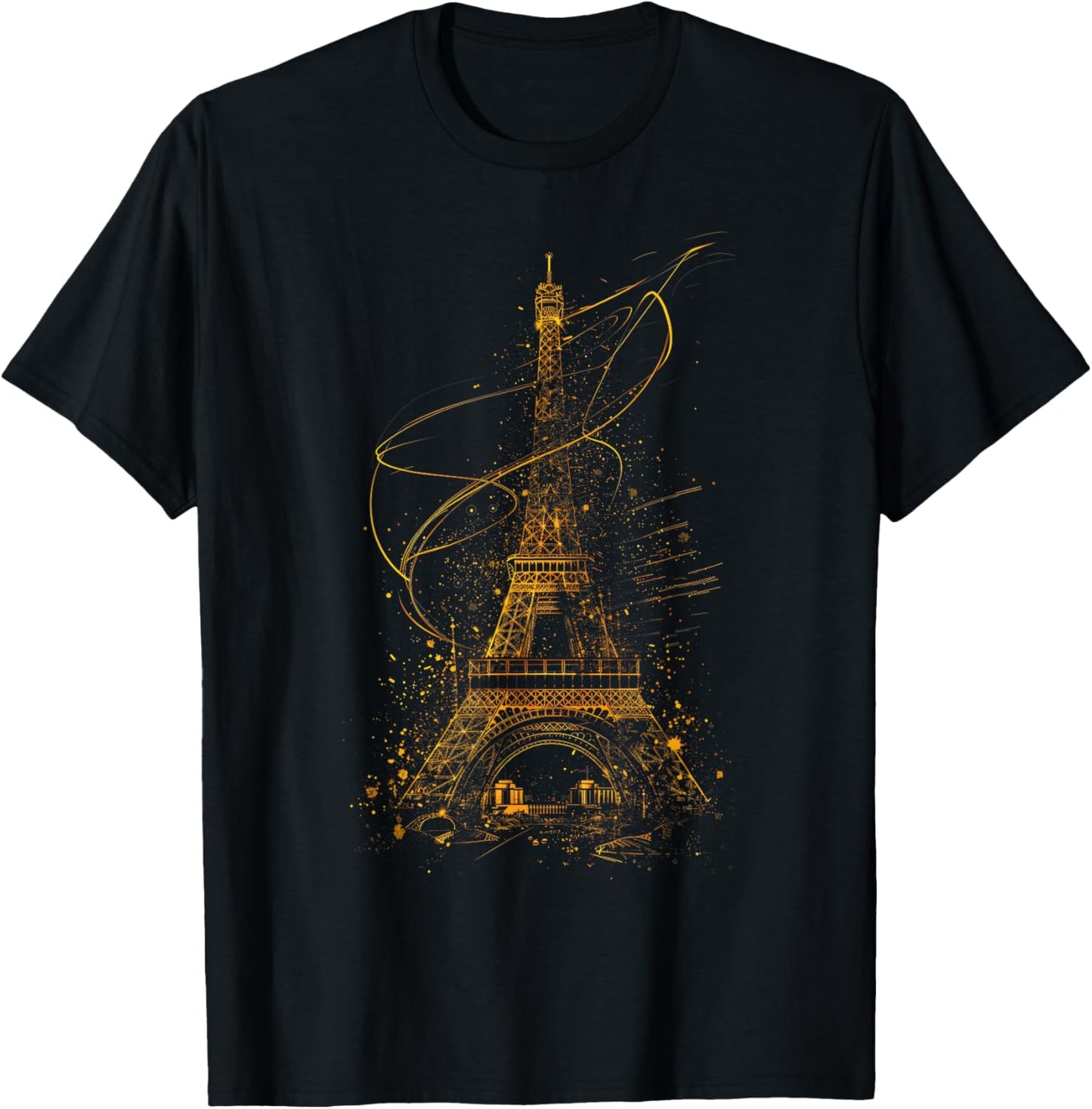 Eiffel Tower Paris France Souvenir Architecture Landmark T-Shirt - T-Shirt | Black