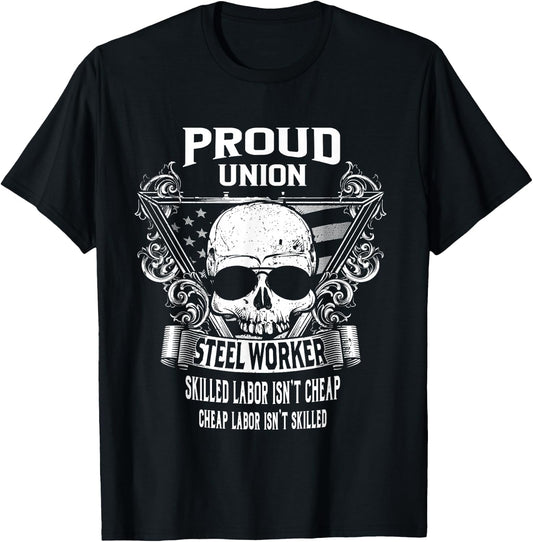Union Steel Worker Shirts T-Shirt - T-Shirt | Black