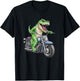 Dinosaur On Motorcycle, Funny, Jokes, Sarcastic T-Shirt - T-Shirt | Black