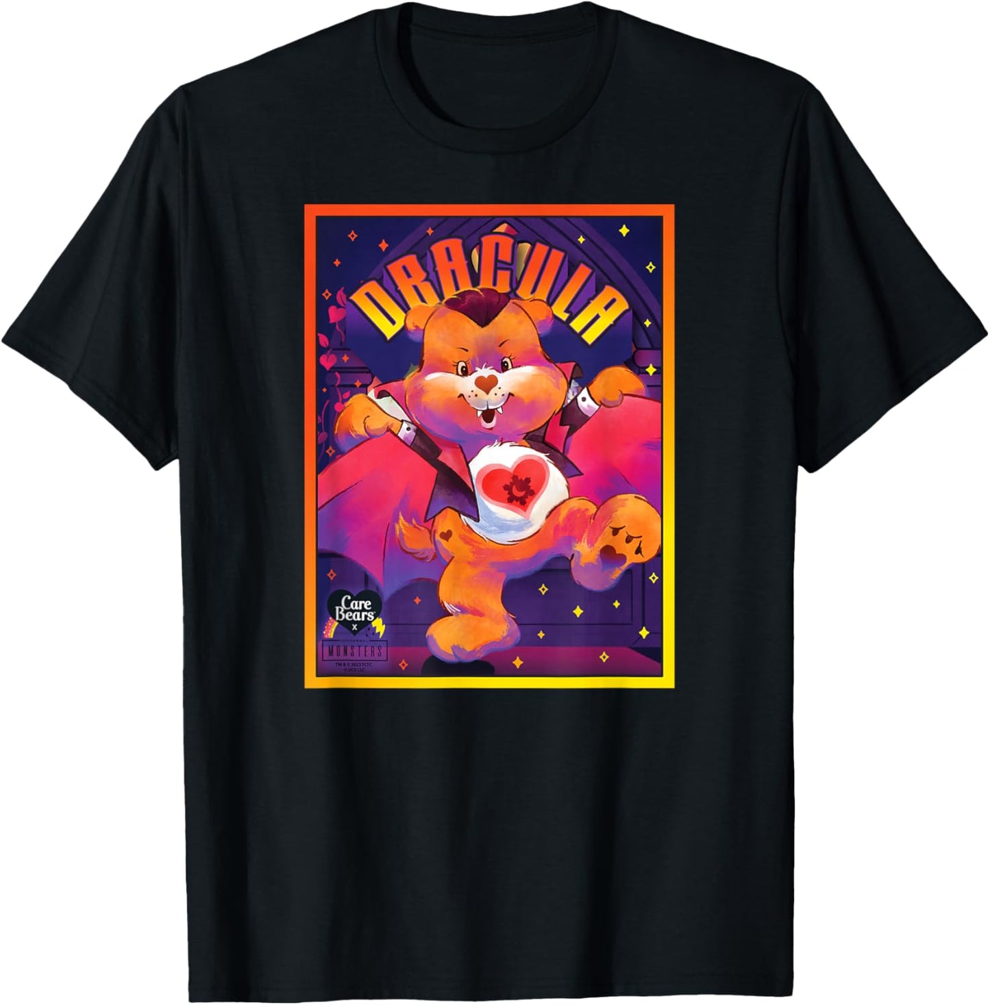 Care Bears x Universal Monsters Tenderheart Bear Dracula T-Shirt - T-Shirt | Black