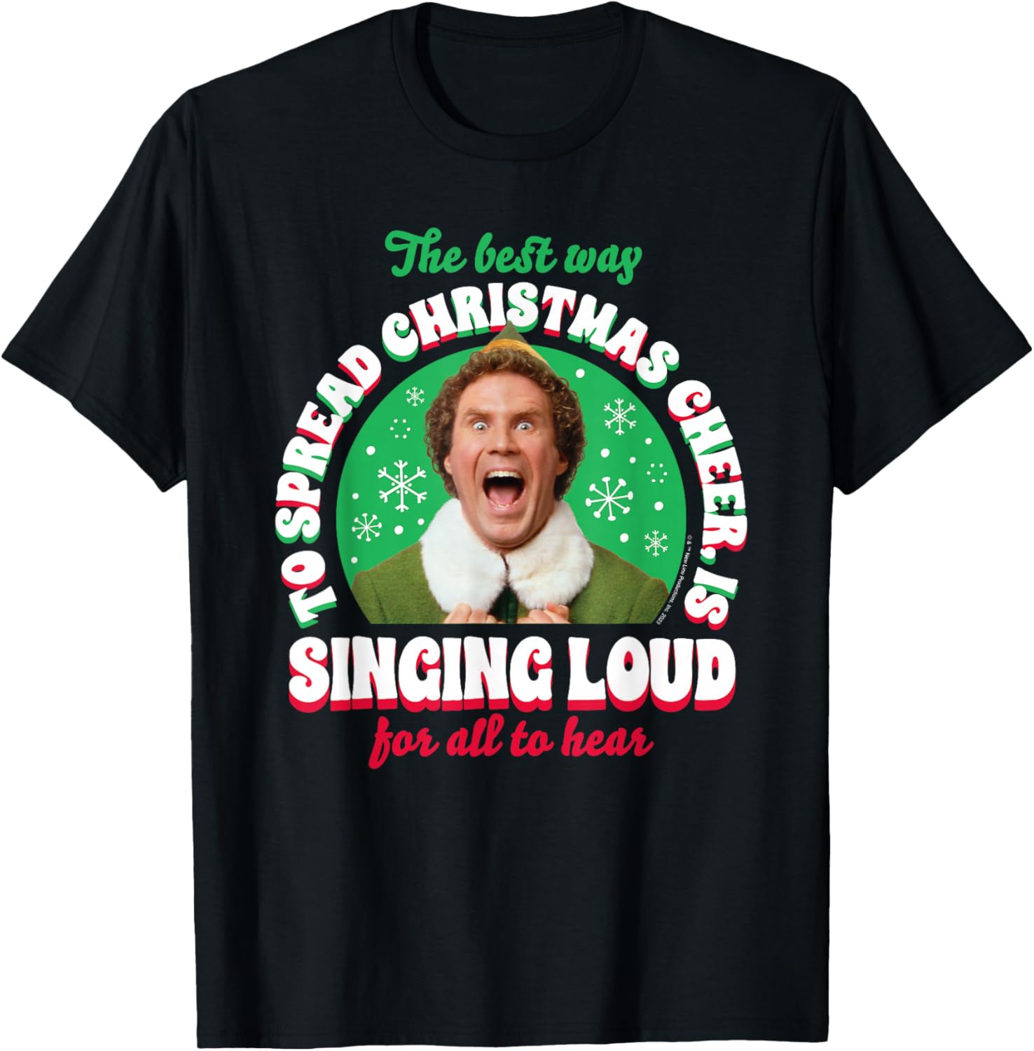 Elf - Singing Loud For All To Hear T-Shirt - T-Shirt | Black