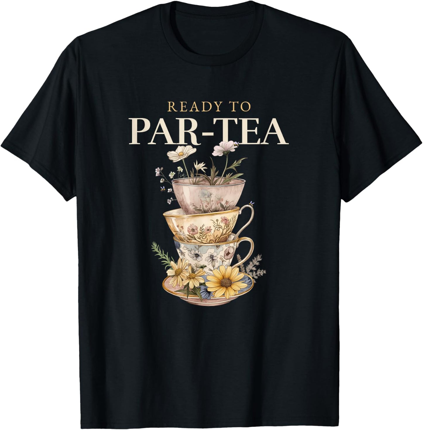 Bad Decisions Make Good Stories -Adults Tea Party Black Small Classic Fit Cotton Blend Short Sleeve T-Shirt - T-Shirt | Black