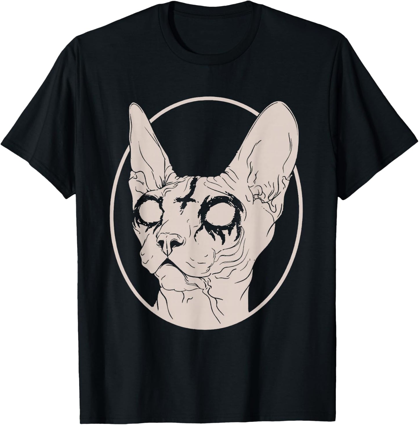 Death Metal Sphynx Cat, Satanic Clothing Women T-Shirt - T-Shirt | Black
