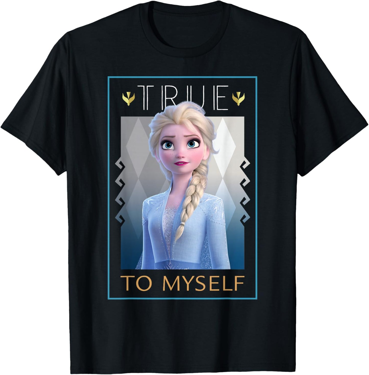 Disney Frozen 2 Elsa True To Myself Poster T-Shirt - T-Shirt | Black
