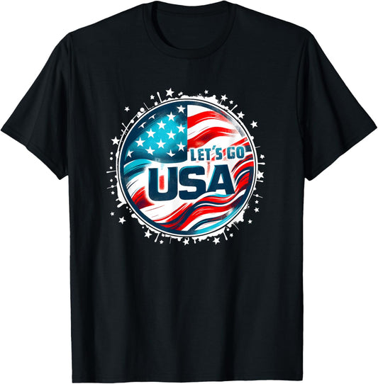 USA Go United States Sport USA Team Apparel USA T-Shirt - T-Shirt | Black