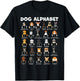 Types Of Dogs Alphabet A-Z ABC Dog Identification Women Girls Kids T-Shirt - T-Shirt | Black