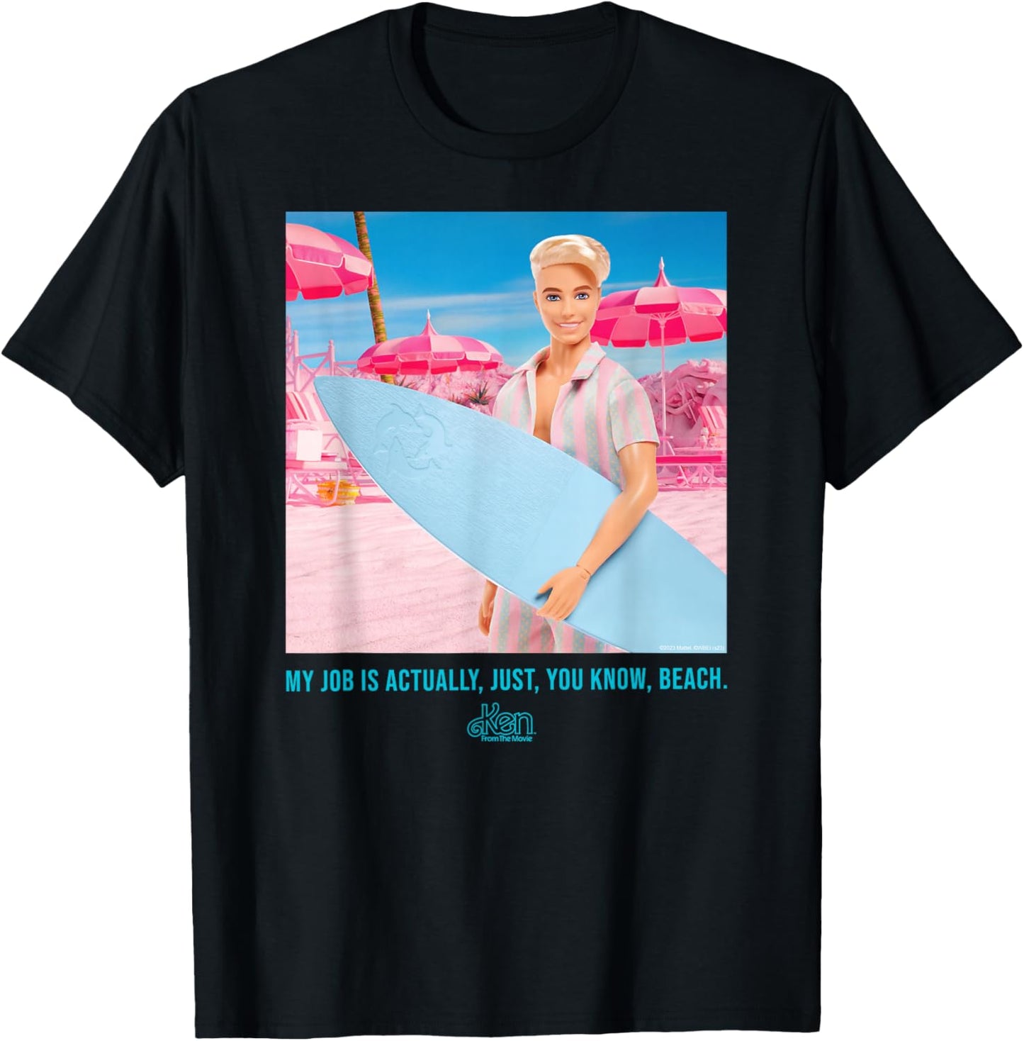 Barbie The Movie - My Job Is Beach T-Shirt - T-Shirt | Black