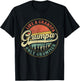 Grumpa Like a Grandpa Only Grumpier Retro Grumpa Definition T-Shirt - T-Shirt | Black