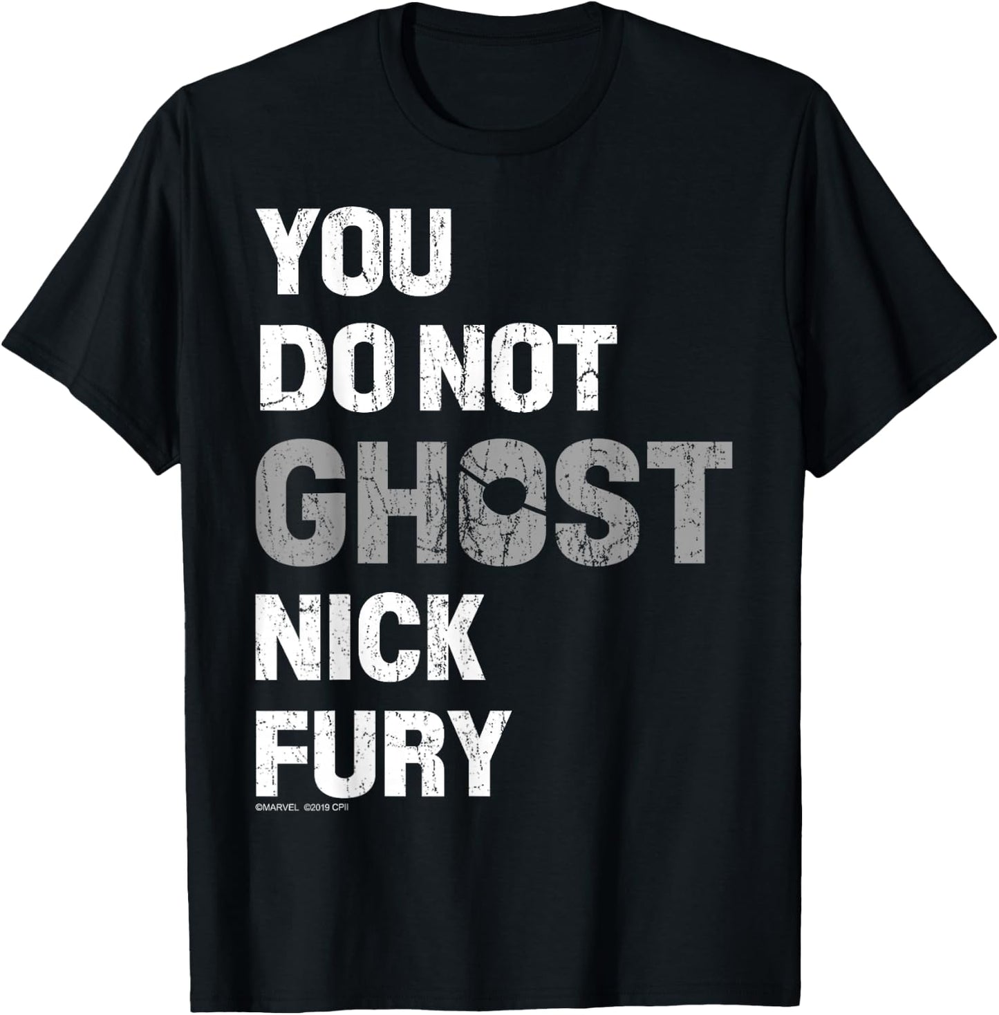 Marvel Spider-Man Far From Home You Do Not Ghost Nick Fury T-Shirt - T-Shirt | Black