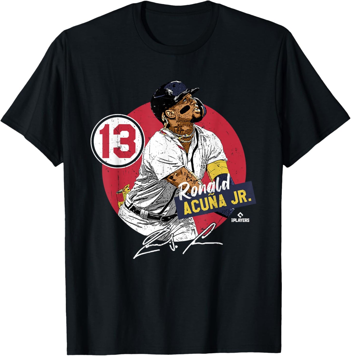 Ronald Acuna Jr. | Atlanta Baseball MLB Players | MLBRAC3002 T-Shirt - T-Shirt | Black