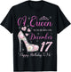 A Queen Was Born On December 17 Happy Birthday To Me Party T-Shirt - T-Shirt | Black
