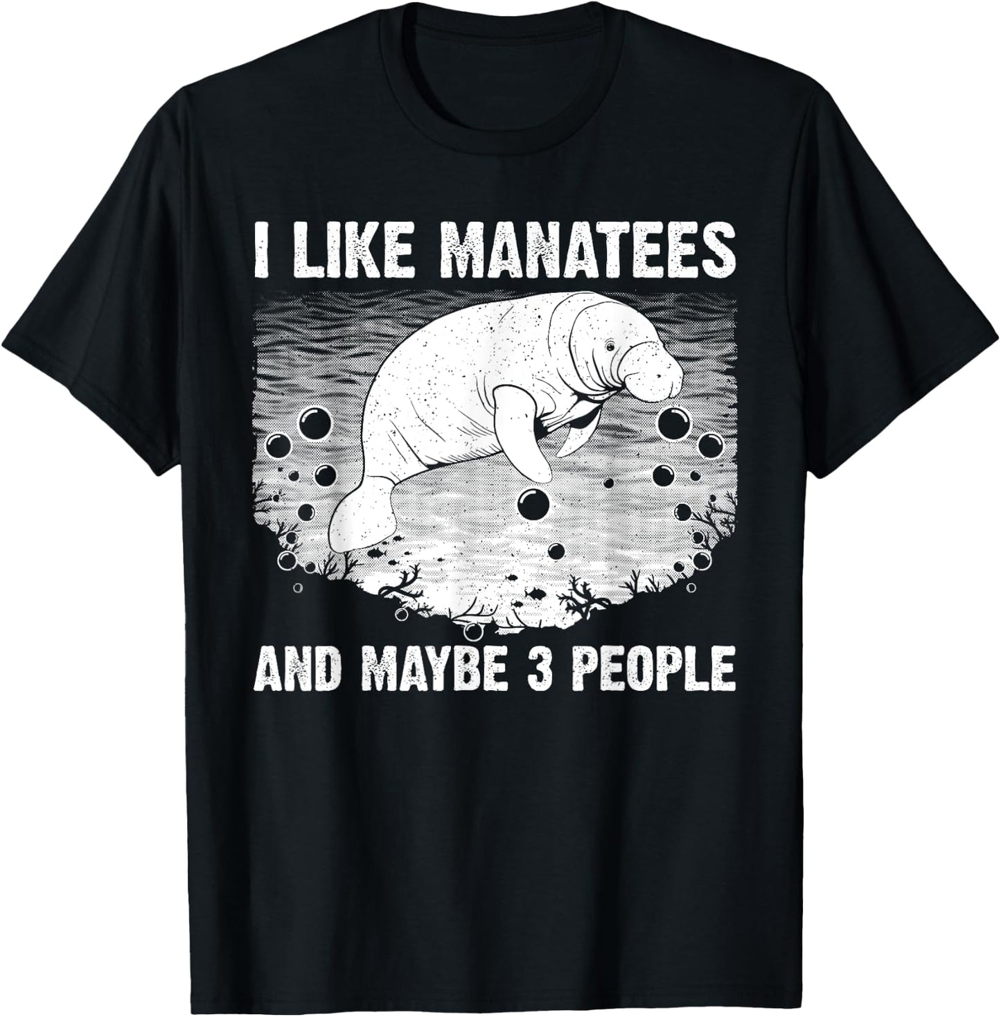 Funny Manatee Design Women Toddlers Manatee Lover T-Shirt - T-Shirt | Black