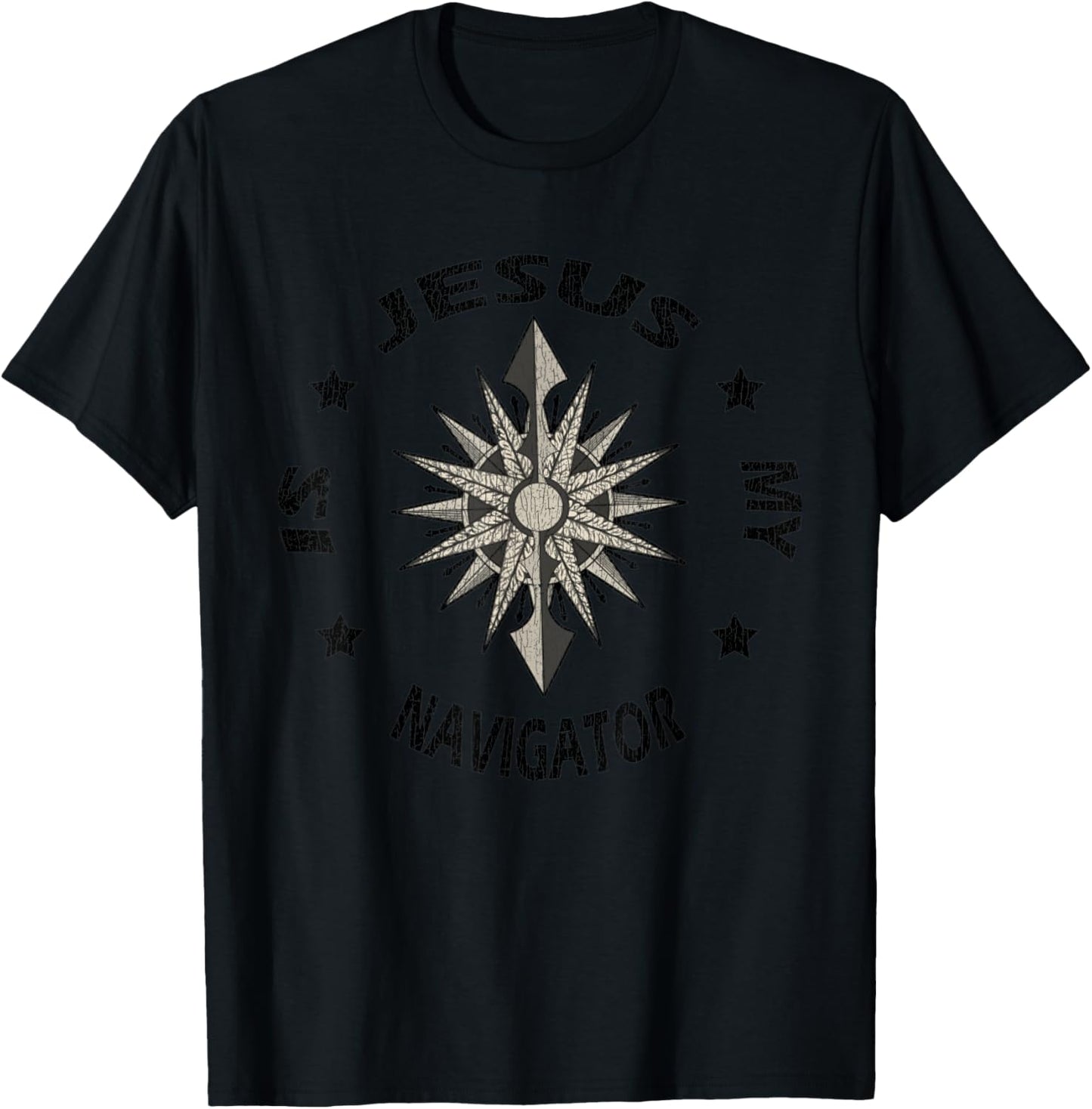 Vintage Jesus Is My Navigator T-Shirt - T-Shirt | Black