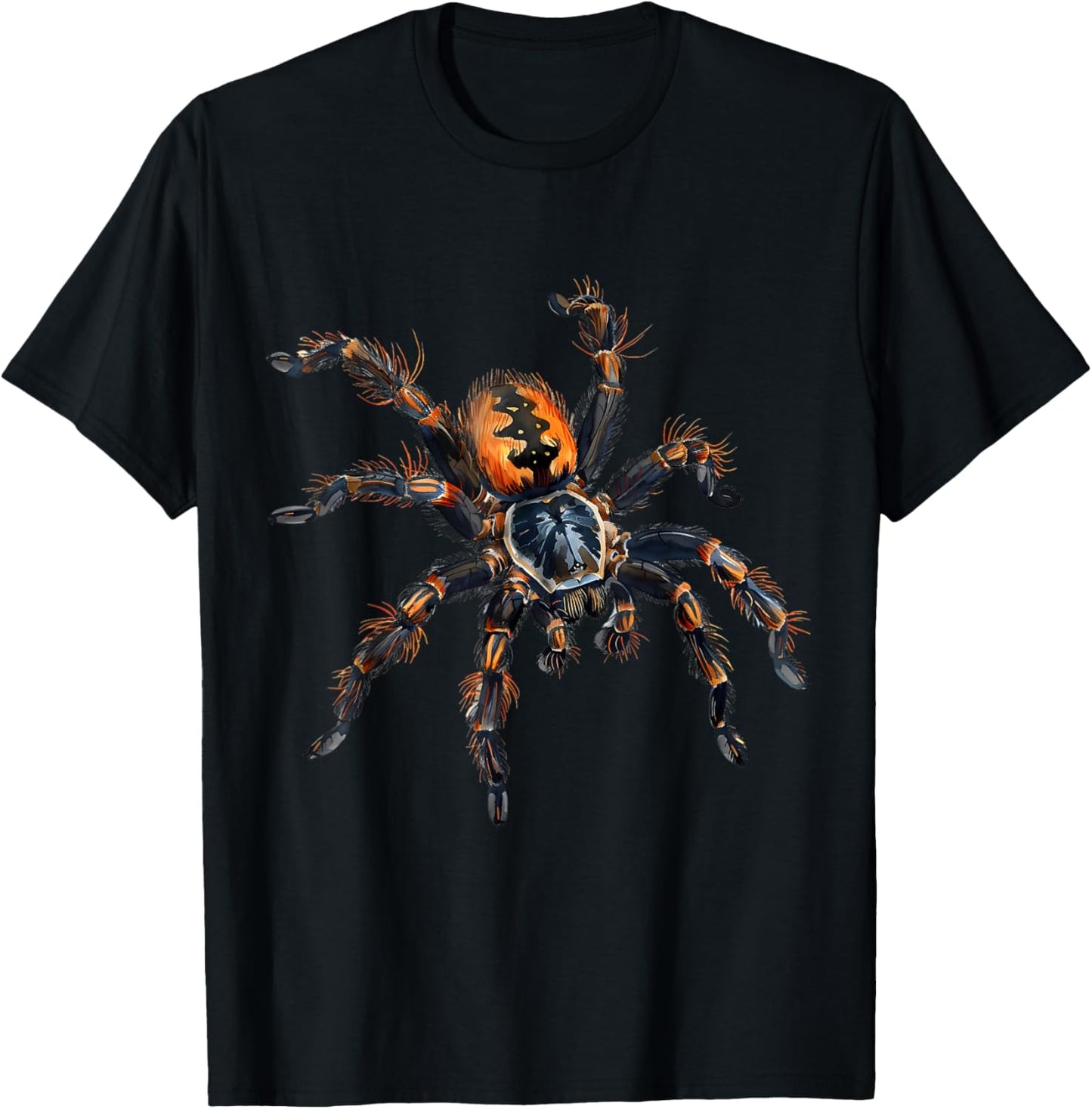 Spider drawing tarantula wildlife drawing animal art art artwork , Black, S T-Shirt - T-Shirt | Black