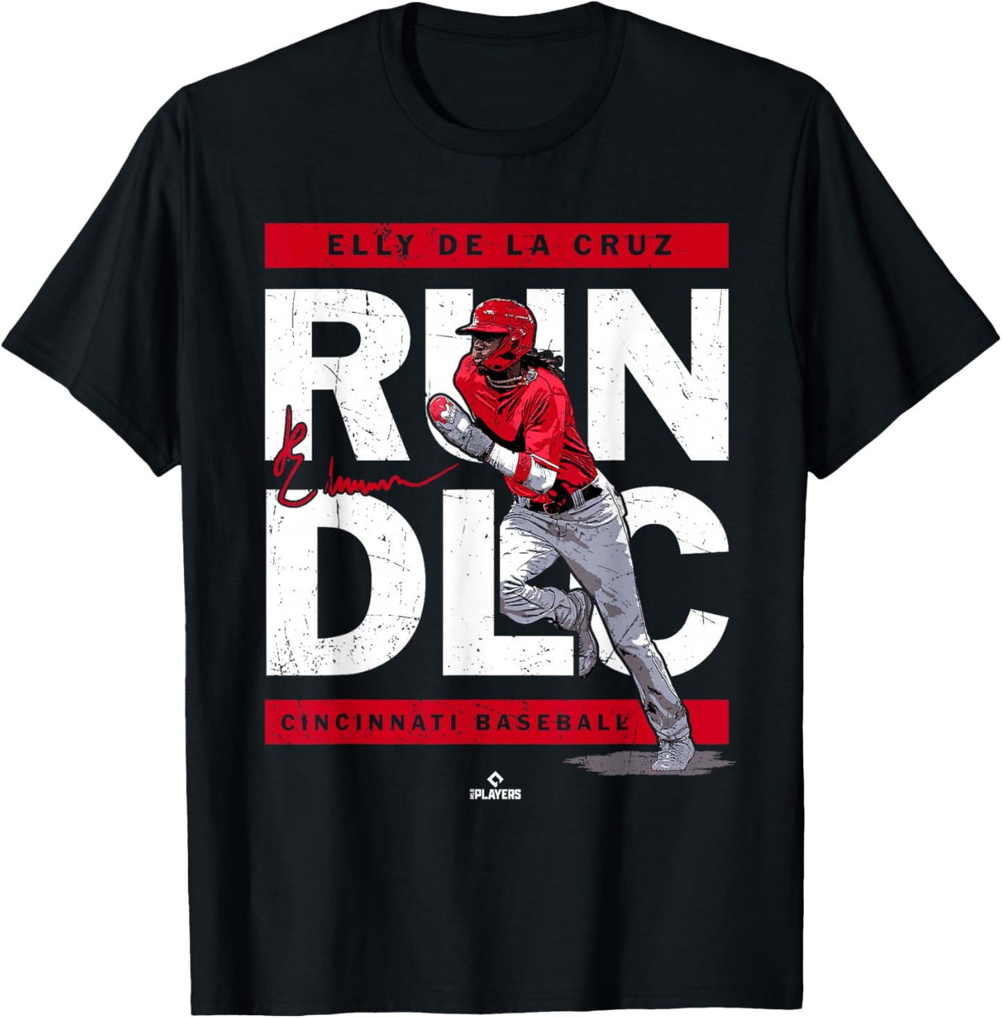Run DLC Elly De La Cruz Cincinnati MLBPA T-Shirt - T-Shirt | Black